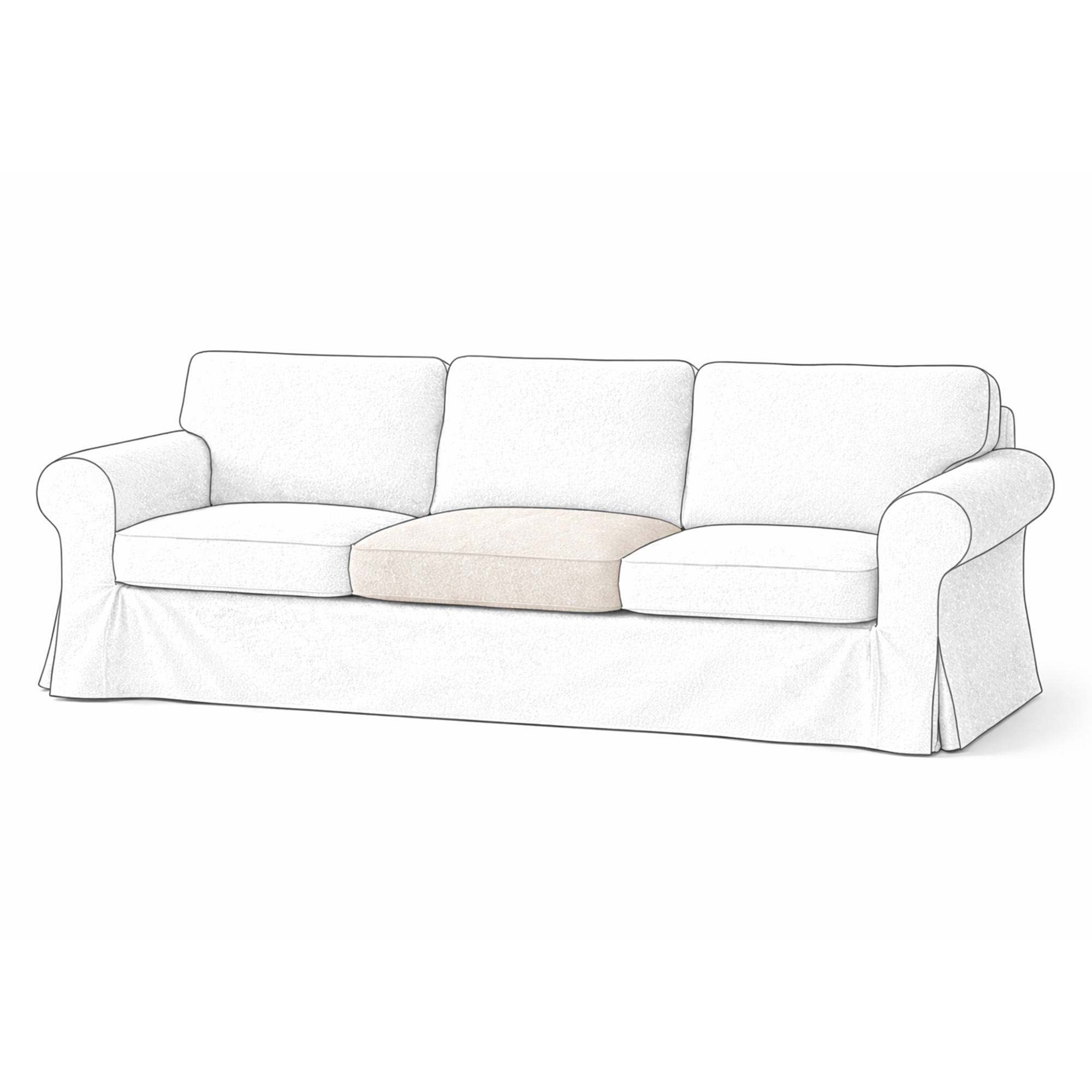 Zitkussens voor IKEA Ektorp – 3-zits (los)