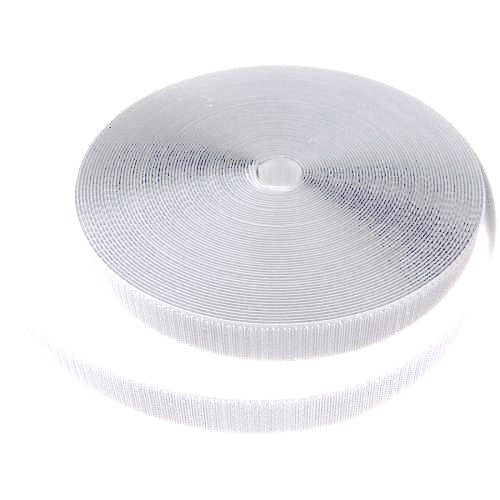 Klittenband 3 cm  Lus - Wit  per meter