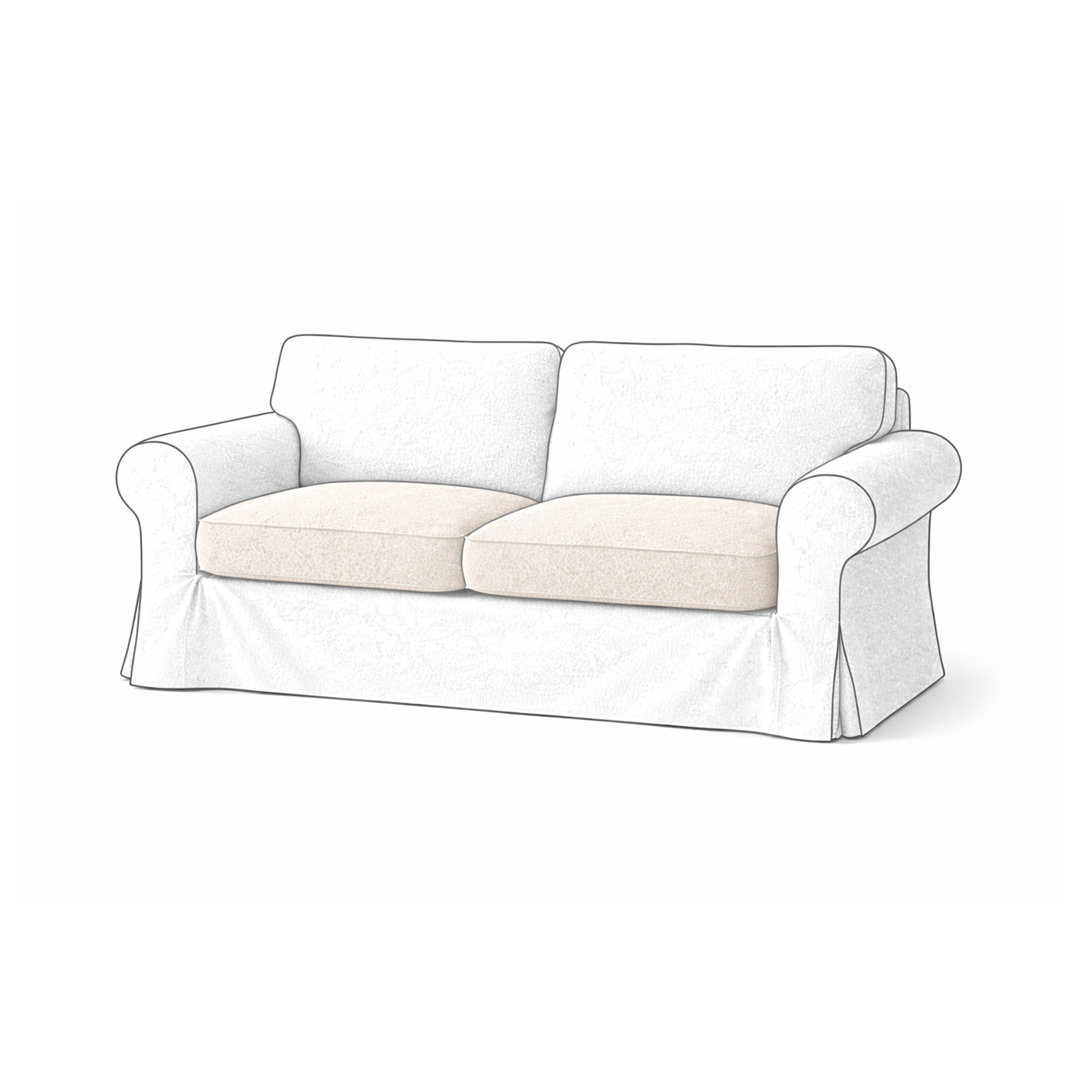 Zitkussenset voor IKEA Ektorp 2-zits bank (2 stuks)