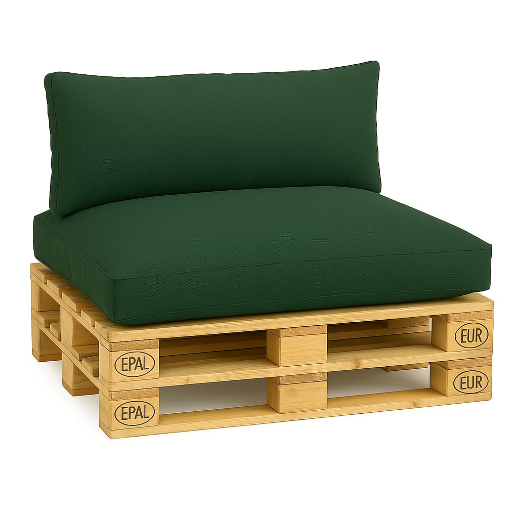 Dock76 Palletkussenset – Dark Green – Premium Comfort by Ten Caat